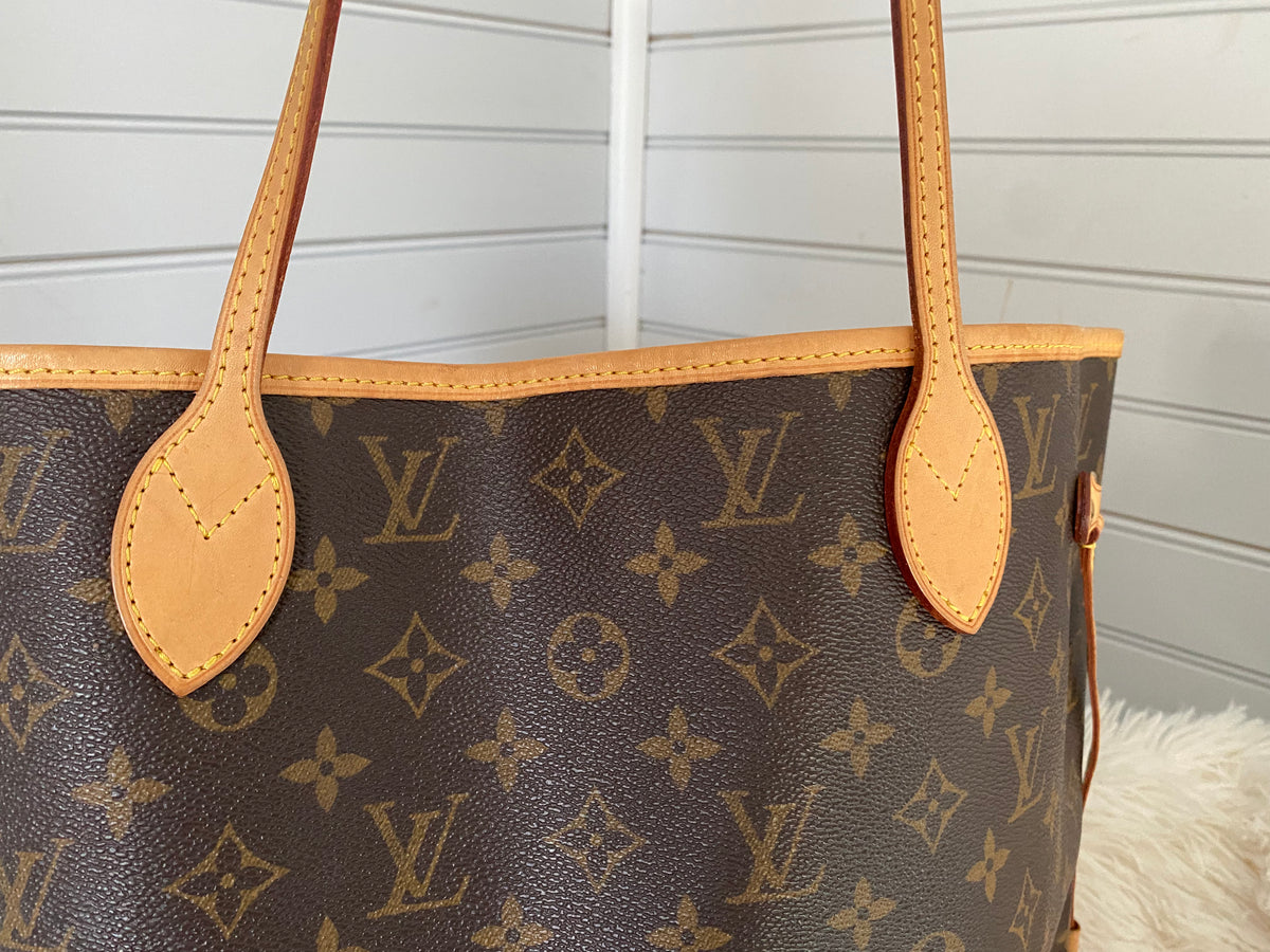 Louis Vuitton NEVERFULL MM BAG Beige Leather ref.381067 - Joli Closet