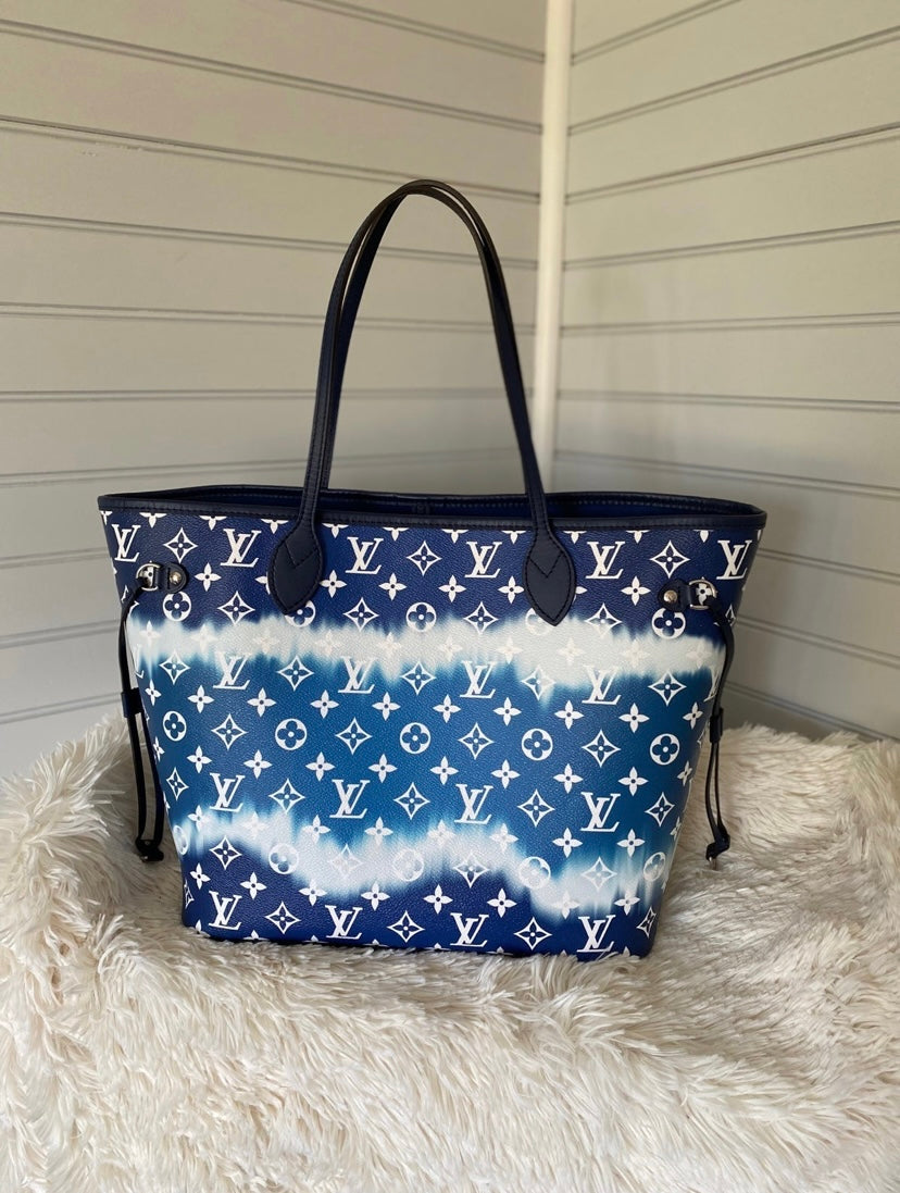 Louis Vuitton Escale Pouch Pochette Blue from Neverfull MM