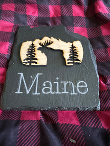 Maine Plaque with moose