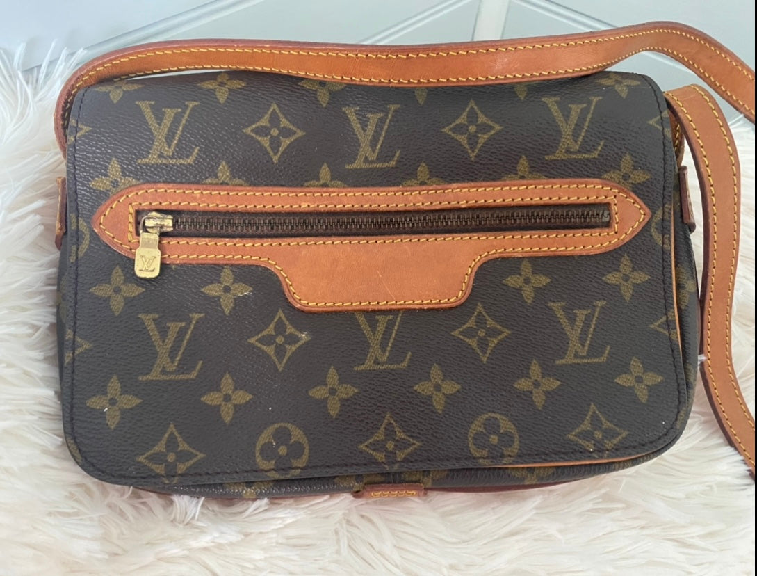 Louis+Vuitton+Saint+Germain+Shoulder+Bag+Brown+Leather for sale